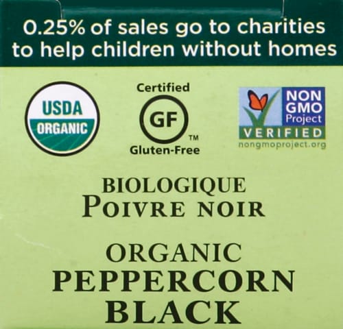 Spicely Organics Whole Black Peppercorn Perspective: top