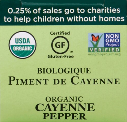 Spicely Organics Cayenne Pepper Perspective: top
