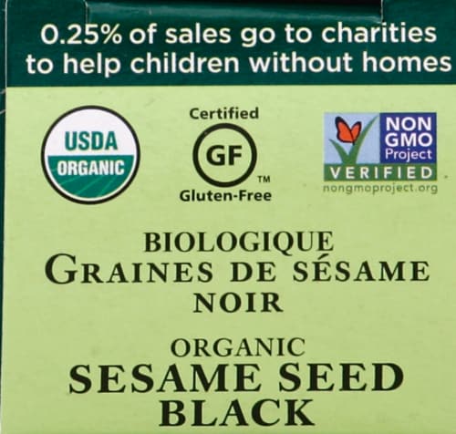 Spicely® Organics Black Sesame Seeds Perspective: top