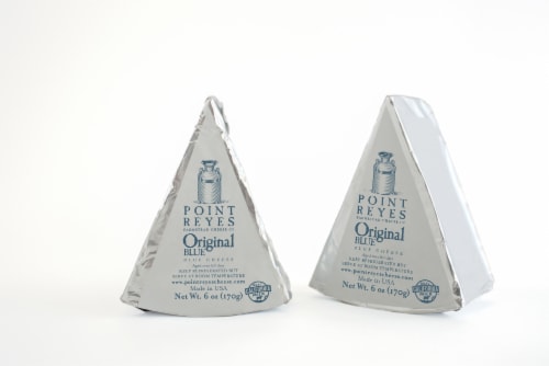 Point Reyes Farmstead Original Blue Wedge Cheese Perspective: top