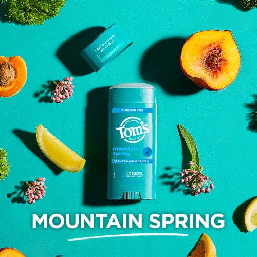 Tom’s of Maine Mountain Spring Natural Deodorant Aluminum Free Clear Application Perspective: top