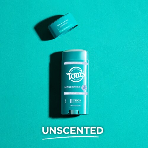 Tom’s of Maine Unscented Natural Deodorant Aluminum Free Clear Application Perspective: top