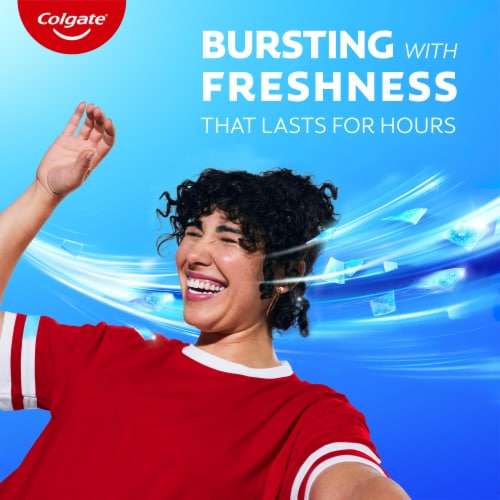 Colgate Max Fresh with Whitening Toothpaste with Mini Breath Strips Cool Mint Perspective: top