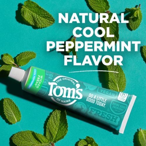 Tom’s of Maine Wicked Fresh! Natural Toothpaste with Fluoride Cool Peppermint Flavor Perspective: top