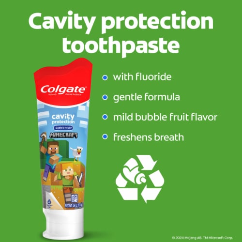 Colgate Kids Minecraft Toothbrush and Kids Toothpaste Gift Set Perspective: top