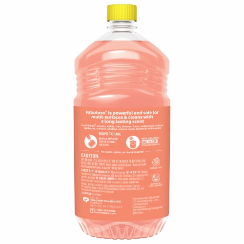 Fabuloso Multi Purpose Cleaner 2X Concentrated Formula Floor Cleaner Peach Scent 56 fl oz Perspective: top