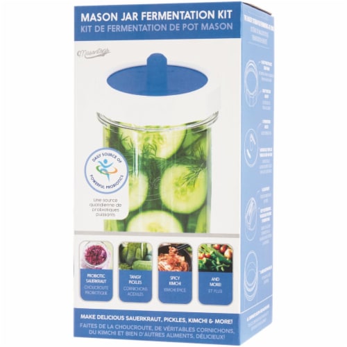 Masontops Wide Mouth Single Mason Jar Fermentation Kit Perspective: top