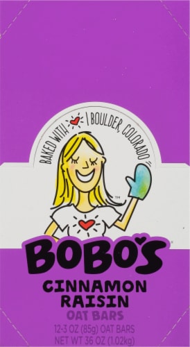 Bobo's® All Natural Cinnamon Raisin Oat Bars Perspective: top