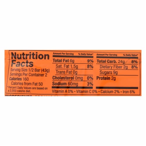 Bobo's® Peach Oat Bar Perspective: top