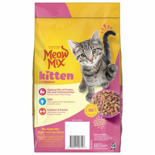 Meow Mix Kitten Li’l Nibbles Dry Cat Food for Kittens Perspective: top