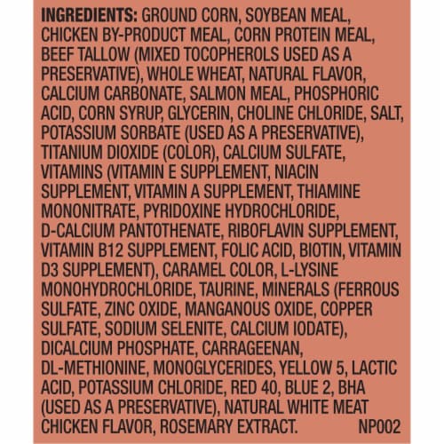Meow Mix Tender Cuts® Beef & Salmon Dry Cat Food with Basted Bites Perspective: top