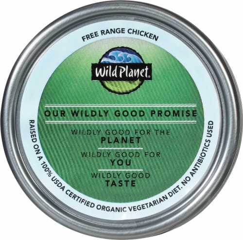 Wild Planet® Organic Roasted Canned Chicken Perspective: top
