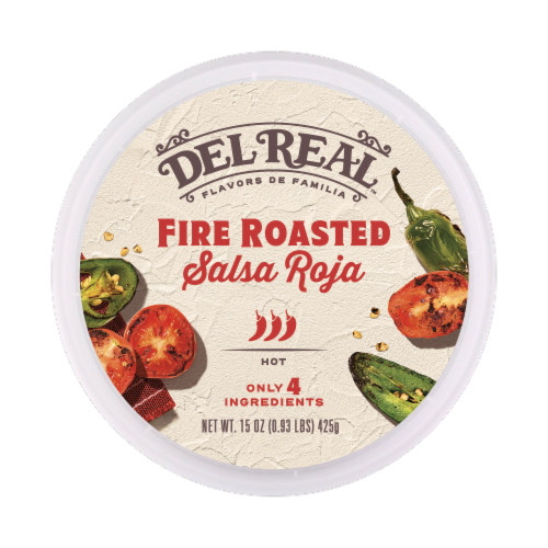 Del Real™ Foods Fire Roasted Red Salsa Perspective: top
