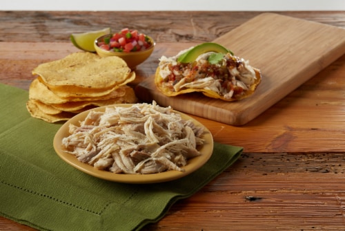 Del Real Foods Seasoned Pulled Chicken Perspective: top