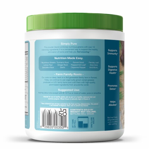 Amazing Grass Alkalize & Detox Simply Pure Greens Blend Powder 8g Perspective: top