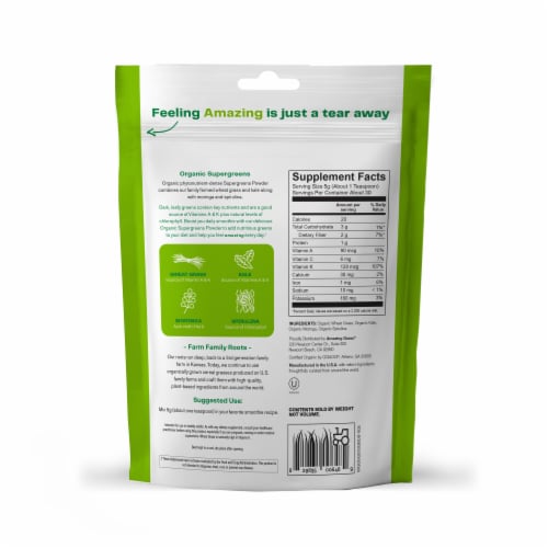 Amazing Grass Kale Organic Supergreens Powder 5g Perspective: top