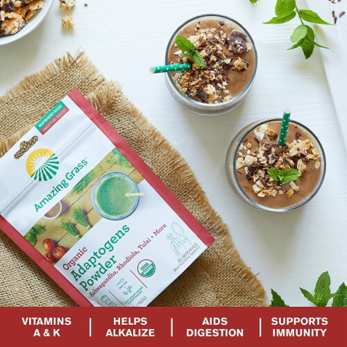 Amazing Grass Organic Adaptogens Powder Perspective: top