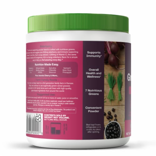 Amazing Grass Immunity Elderberry Greens Blend Powder 7g Perspective: top