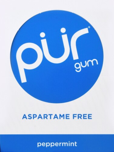 Pur Gum Peppermint Gum (12 Pack) Perspective: top