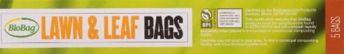 BioBag Compostable 33 Gallon Lawn & Leaf Bags Perspective: top