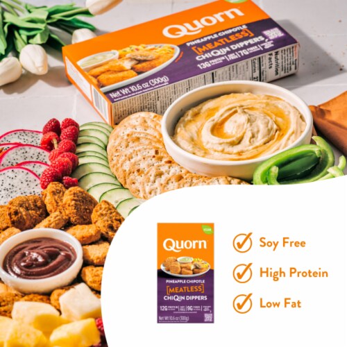 Quorn® Vegan Pineapple Chipotle Meatless ChiQin Dippers Perspective: top