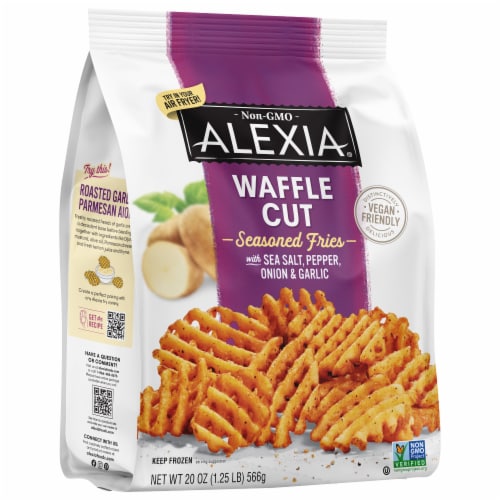 Alexia Waffle Cut Seasoned Fries 20 oz Perspective: top