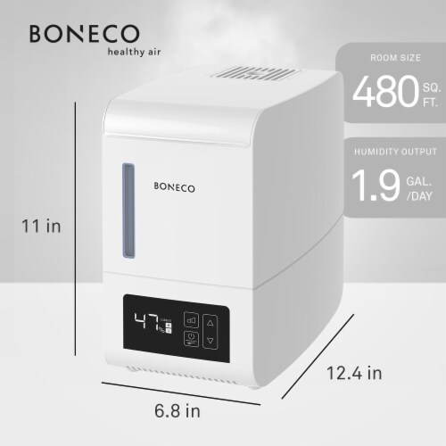 BONECO S250 Large Room Steam Humidifier with Hand Warm Mist and Digital Display Perspective: top