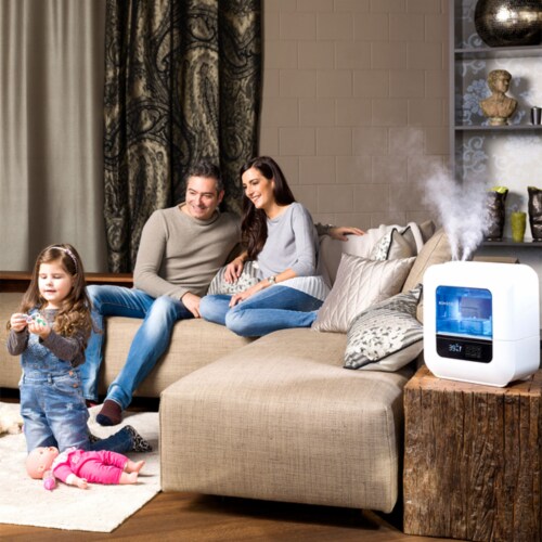BONECO U700 Largest Room Quiet Ultrasonic Variable Mist Humidifier with Shutoff Perspective: top