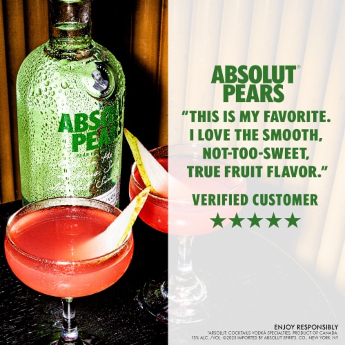 Absolut Pears Flavored Vodka Perspective: top
