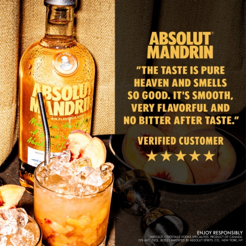 Absolut Mandrin Orange Flavored Vodka Perspective: top