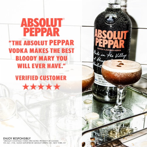 Absolut Peppar Flavored Vodka Perspective: top