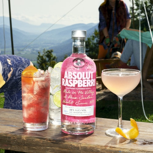 Absolut Raspberri Flavored Vodka Perspective: top