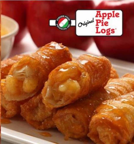Original Apple Pie Logs Egg Roll Shape Apple Pie -- 72 per case Perspective: top