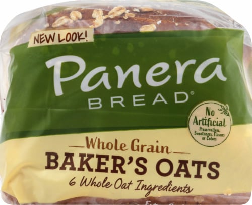 Panera Bread Whole Grain Baker's Oats Sliced Bread Perspective: top