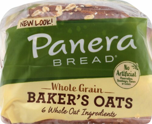 Panera Bread Whole Grain Baker's Oats Sliced Bread Perspective: top