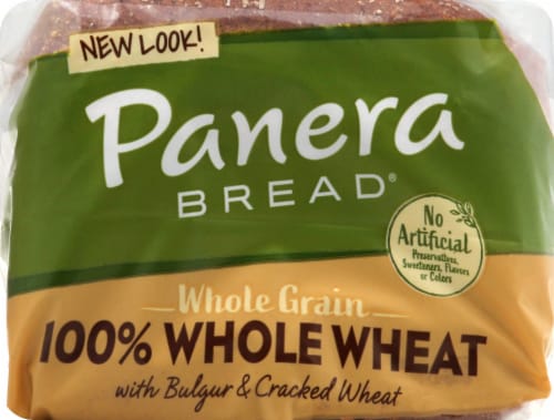 Panera Bread Whole Grain 100% Whole Wheat Sliced Bread Perspective: top