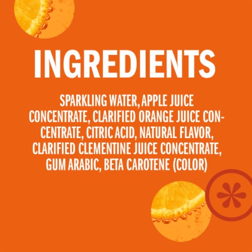IZZE No Sugar Added Clementine Sparkling Juice Beverage Blend Perspective: top