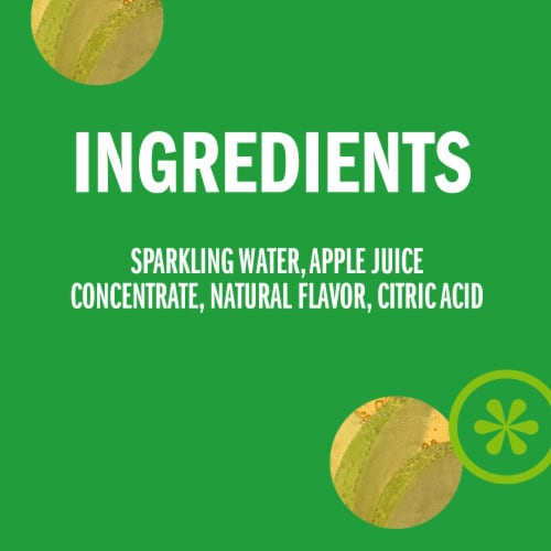 IZZE No Sugar Added Apple Sparkling Juice Beverage Blend Perspective: top