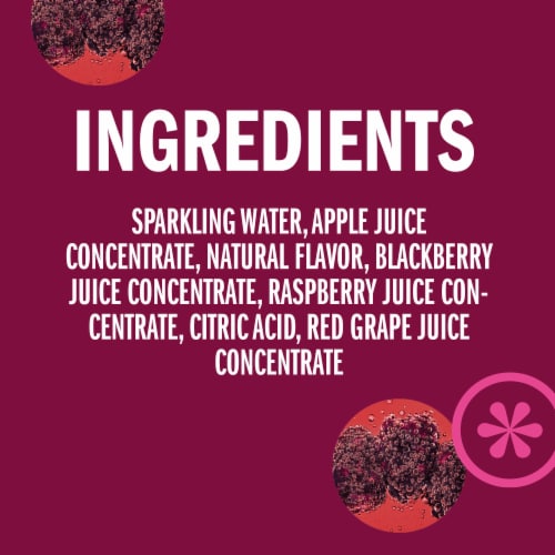 IZZE No Sugar Added Blackberry Sparkling Juice Beverage Blend Perspective: top
