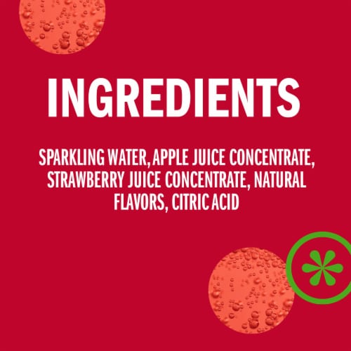 IZZE No Sugar Added Strawberry Sparkling Juice Beverage Blend Perspective: top