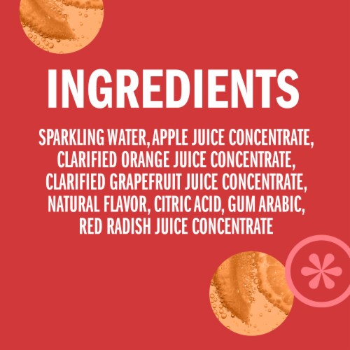 IZZE No Sugar Added Grapefruit Sparkling Juice Beverage Blend Perspective: top