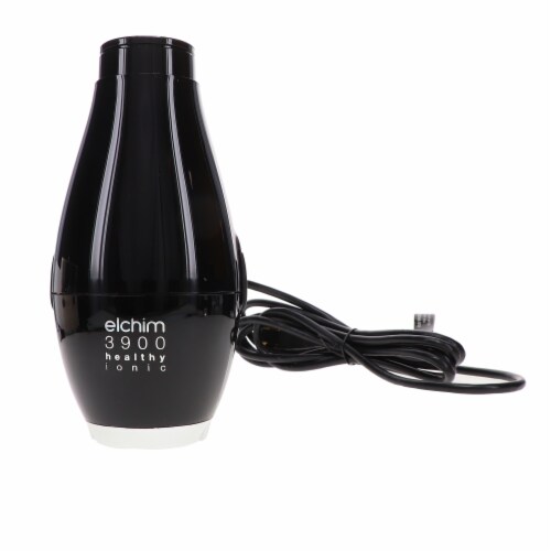 Elchim 3900 healthy ionic black & silver hair dryer top