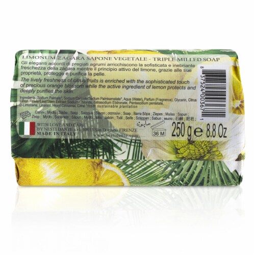 Nesti Dante Triple Milled Vegetal Soap With Love & Care  Limonum Zagara 250g/8.8oz Perspective: top