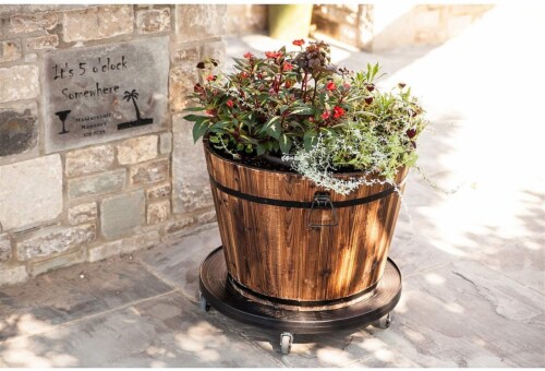 Espresso discount plant stand