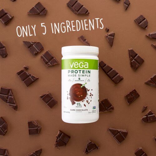 Vega Protein Made Simple Dark Chocolate Protein Powder Perspective: top