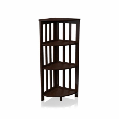 Walnut clearance corner bookshelf