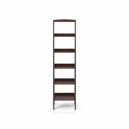 Furniture of America Jameson Contemporary Wood 5-Tier Bookshelf in Espresso Perspective: top