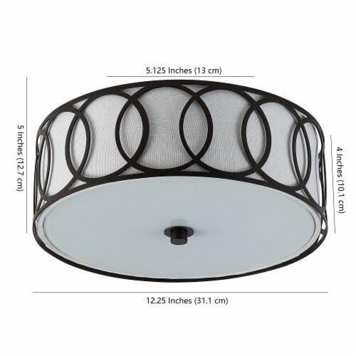 JONATHAN Y Contemporary Aria LED Flush Mount 5 x 12.25 x 12.25 Ralphs
