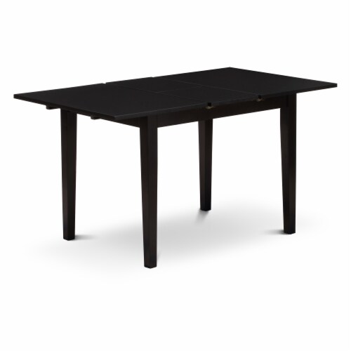 East West Furniture Dudley 6-piece Traditional Wood Kitchen Table Set in Black Perspective: top