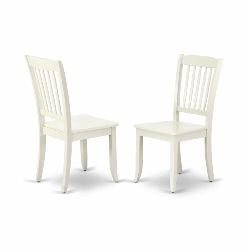 PLAV5-BCH-W 5 PC Dining room set-Dining Table with 4 Dining Chairs Perspective: top